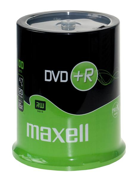 Maxell 100 x DVD+R | 275641 | 4.7 GB 16x - Cakebox
