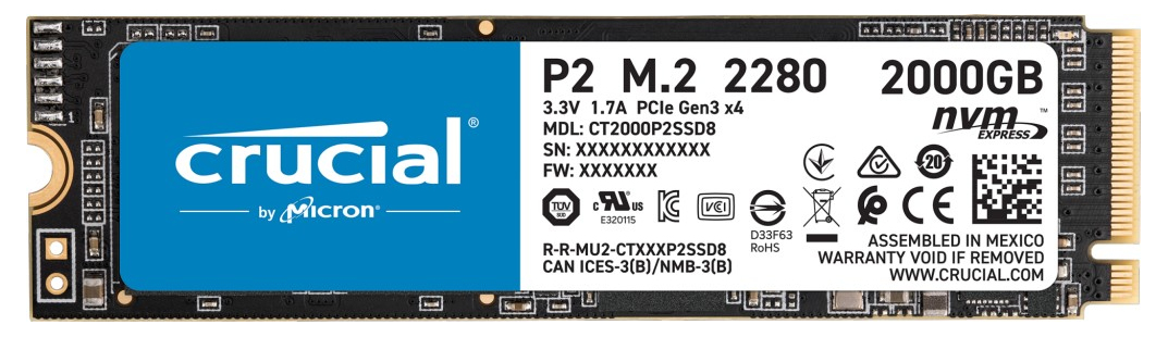 Crucial P2 | ct2000p2ssd8 | SSD - 2 TB