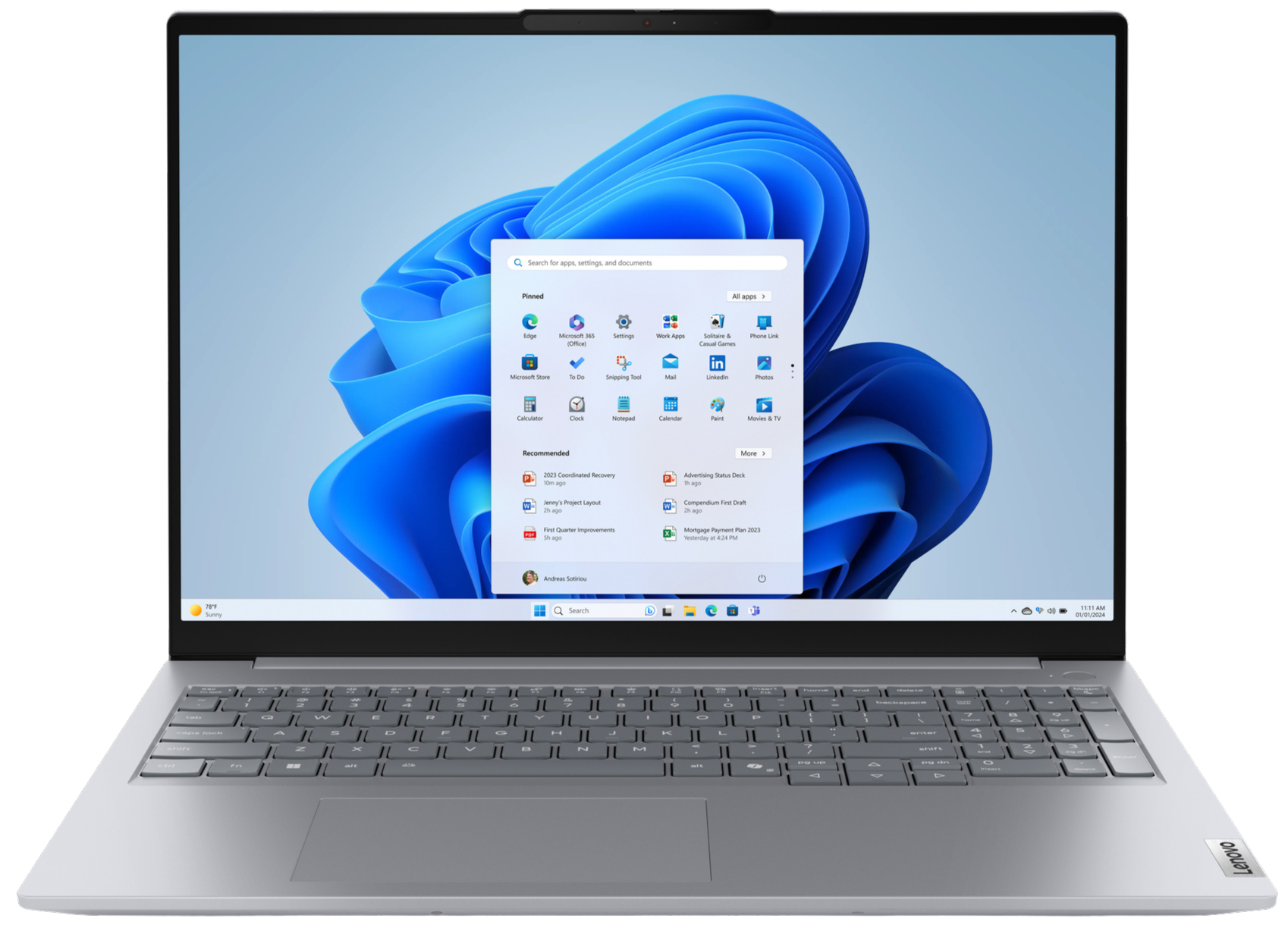 Lenovo ThinkBook 16 G8 IAL Intel Core Ultra 5 225U Laptop 40,6 cm (16") WUXGA 32 GB DDR5-SDRAM 1 TB SSD Wi-Fi 6E (802.11ax) Windows 11 Pro Grau Deutsch