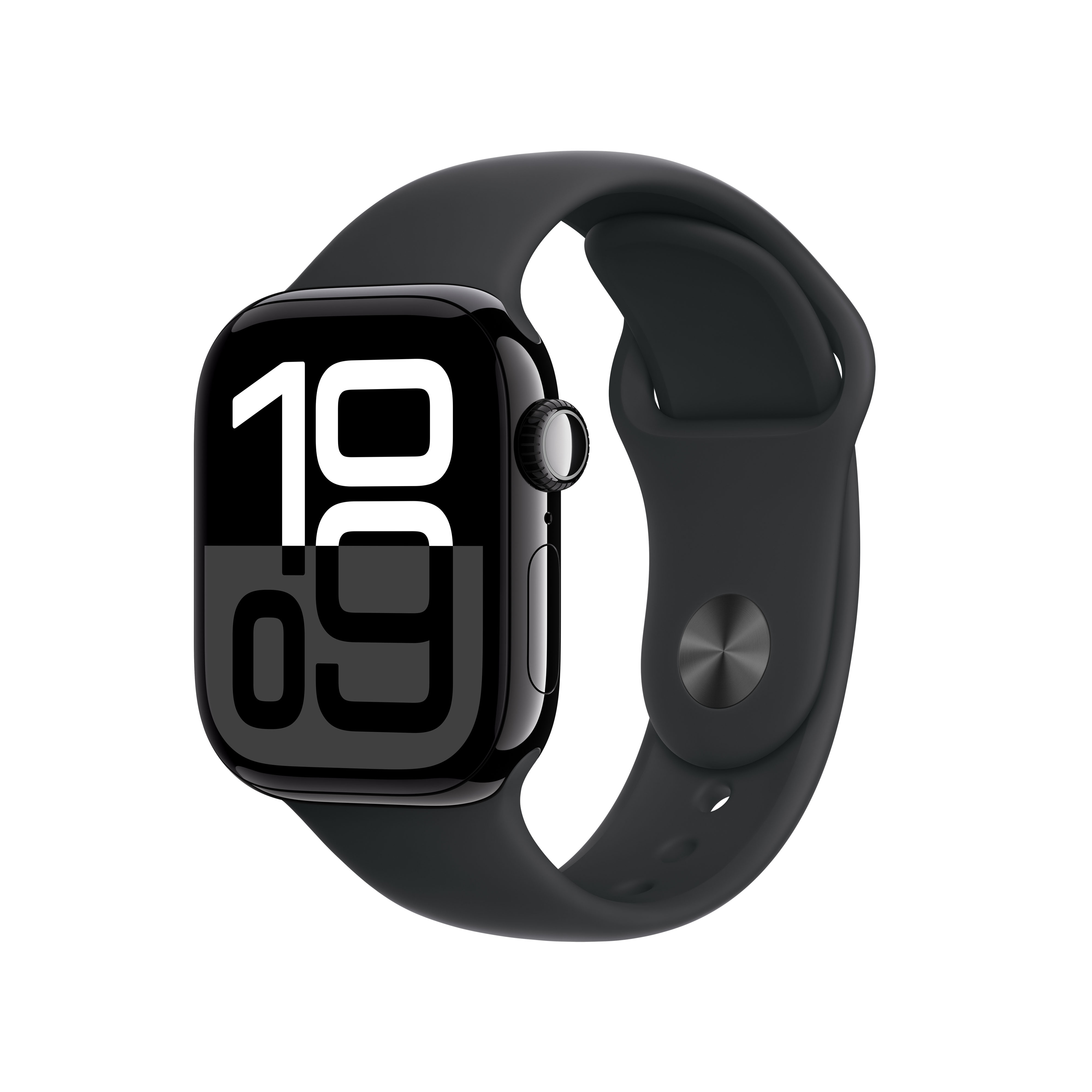 Apple Watch Series 10 (GPS) 42mm Aluminium diamantschwarz mit Sportarmband M/L schwarz | mwwf3qf/a |