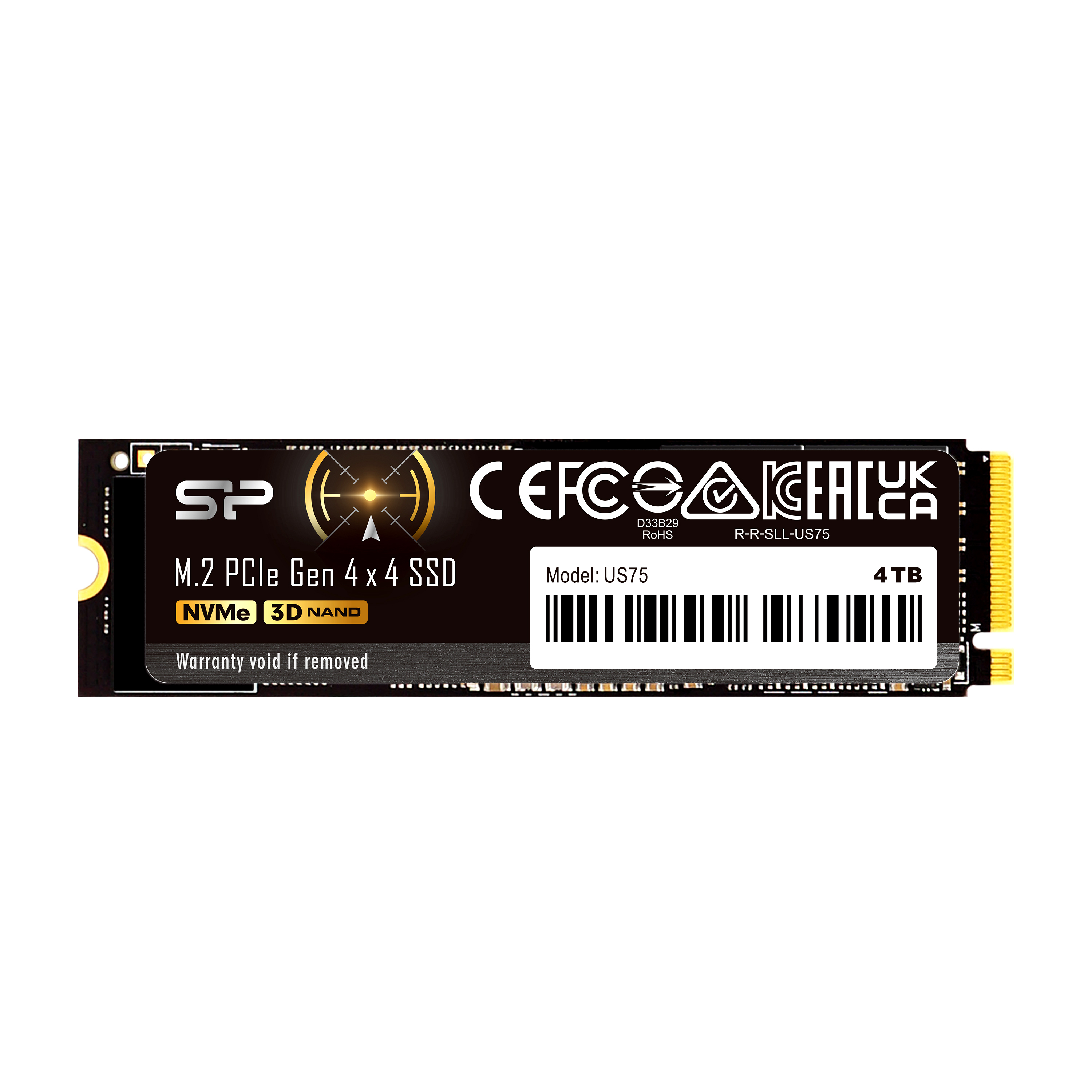 Silicon Power SSD 1TB M.2 PCIe Gen 4x4 US75 3D Nand