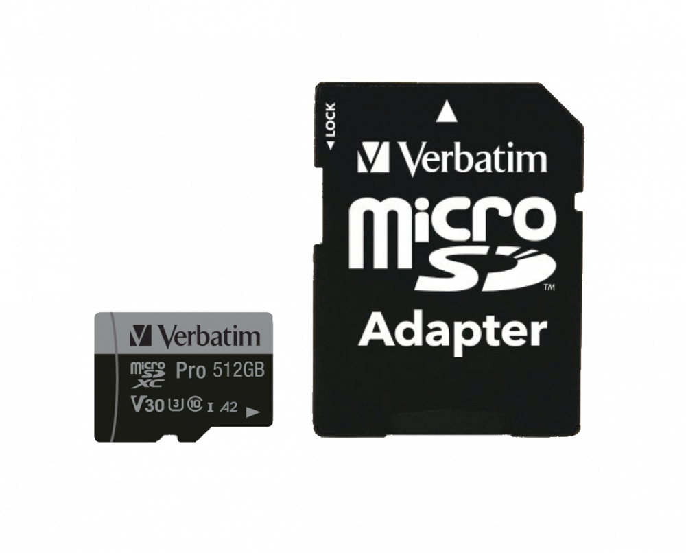Verbatim PRO U3 | 47046 | Flash-Speicherkarte (microSDXC-an-SD-Adapter inbegriffen)