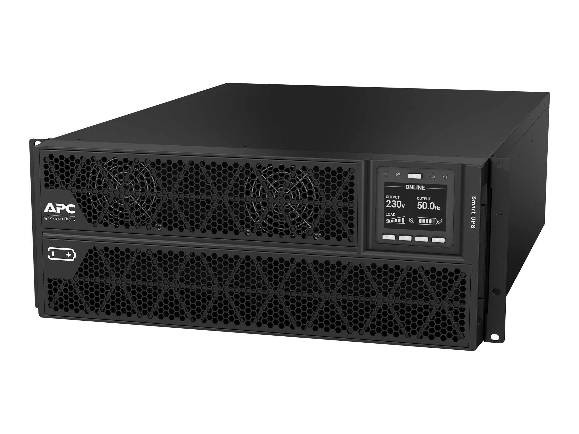 APC Smart-UPS RT 5kVA - USV (in Rack montierbar/extern) - Wechselstrom 230 V - 5 kW - 5000 VA - RS-232, USB - Ausgangsanschlüsse: 8 - 4U (SRTG5KXLI)