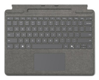 Microsoft Surface Pro Keyboard mit Copilot-Taste und Stiftaufbewahrung (ohne Stift), Platin, DE