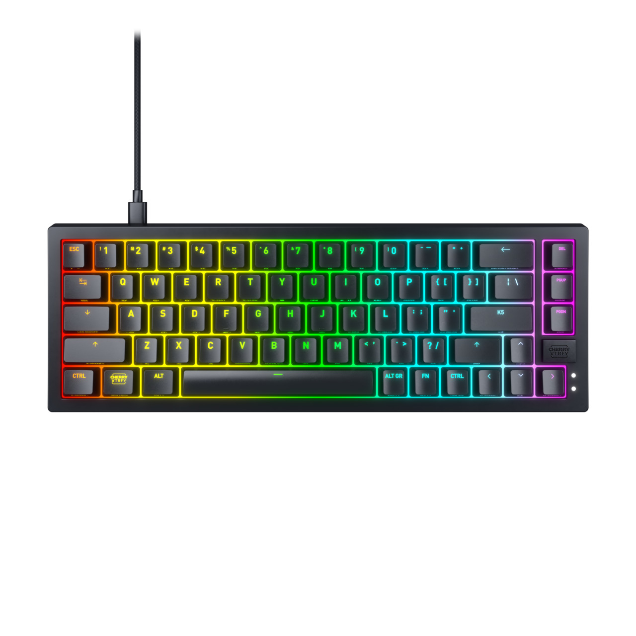 Cherry GmbH Cherry Xtrfy K5V2 | Cx-k5v2-rgb-cpt-black-r-us | Tastatur - 65%