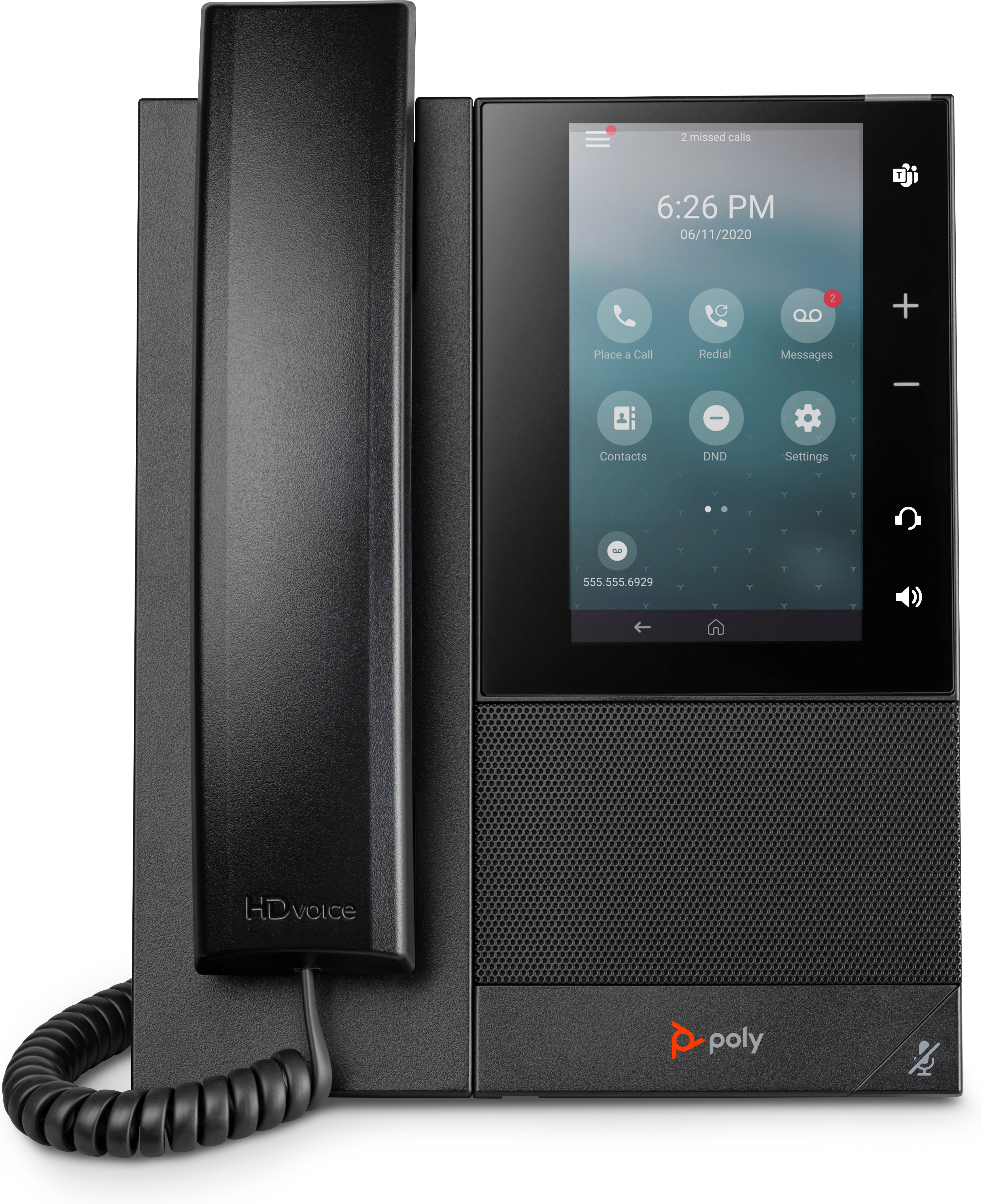 HP POLY CCX 505 Business-Medientelefon mit Open SIP und PoE-fähig | 82z82aa | IP-Telefon - Schwarz