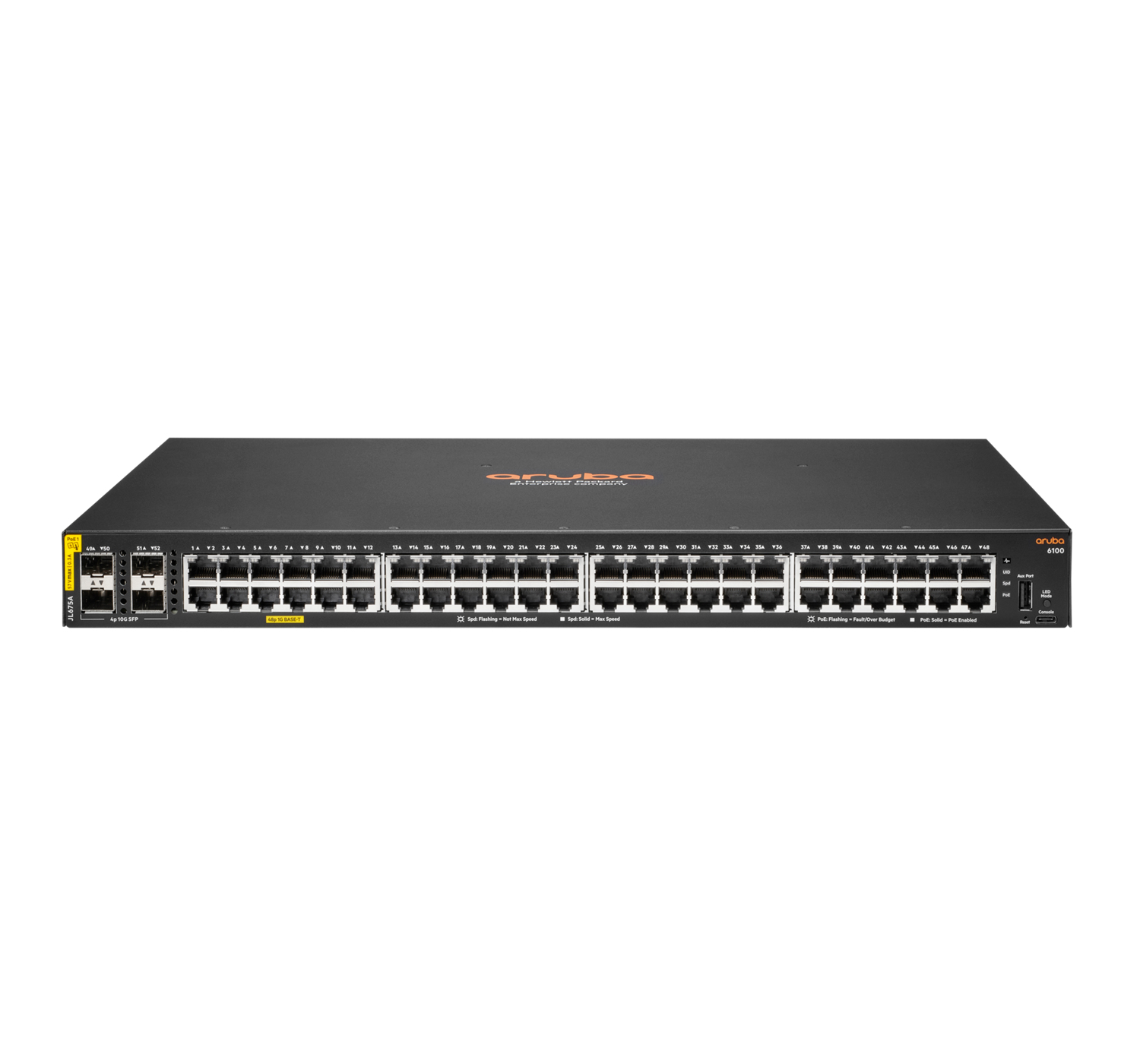 HPE Aruba Networking 6100 48G Class4 PoE 4SFP+ 370W | jl675a#abb | Managed - L3