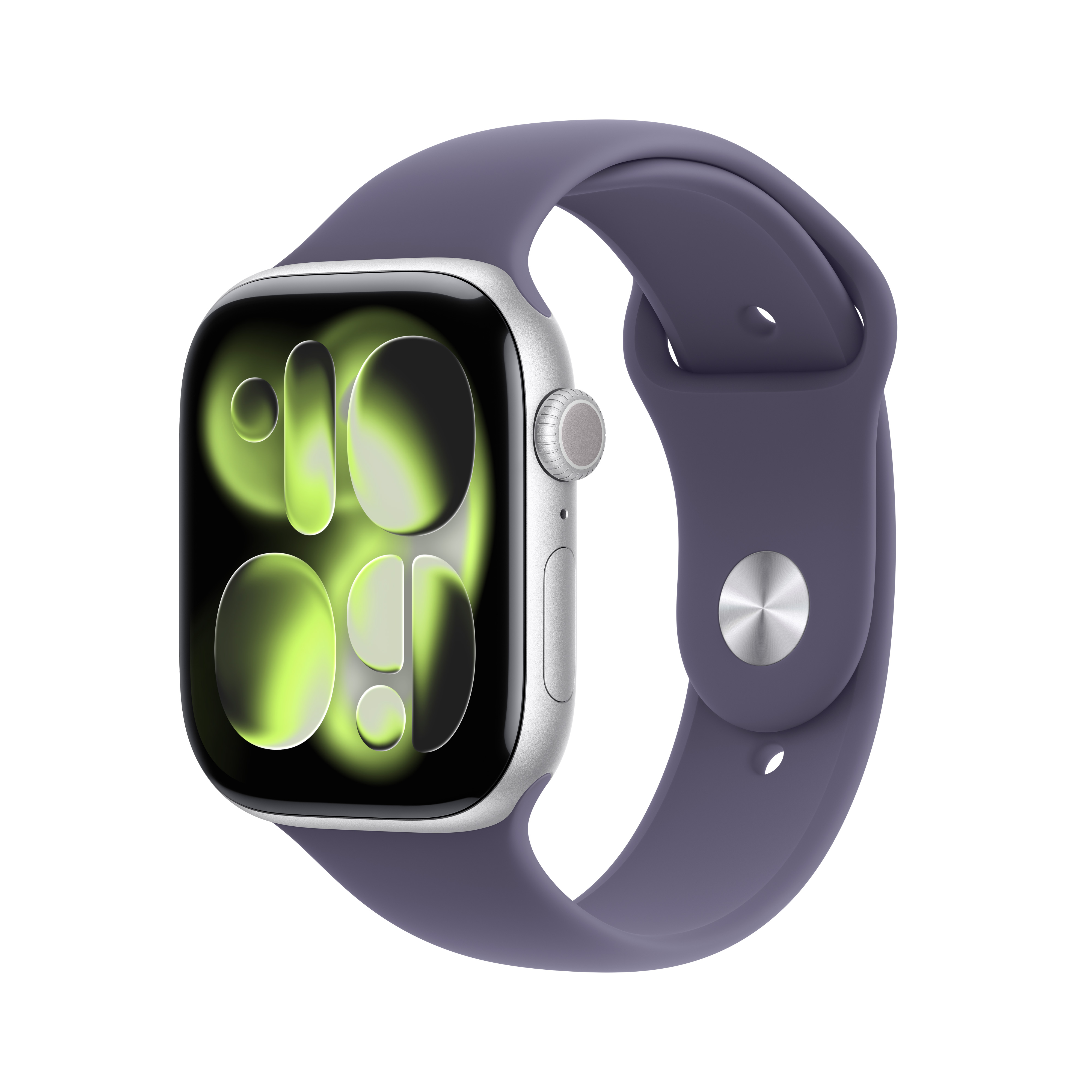 Apple Watch Series 11 (GPS + Cellular) 46mm Aluminium silber mit Sportarmband S/M nebelviolett | mfcp4zr/a |