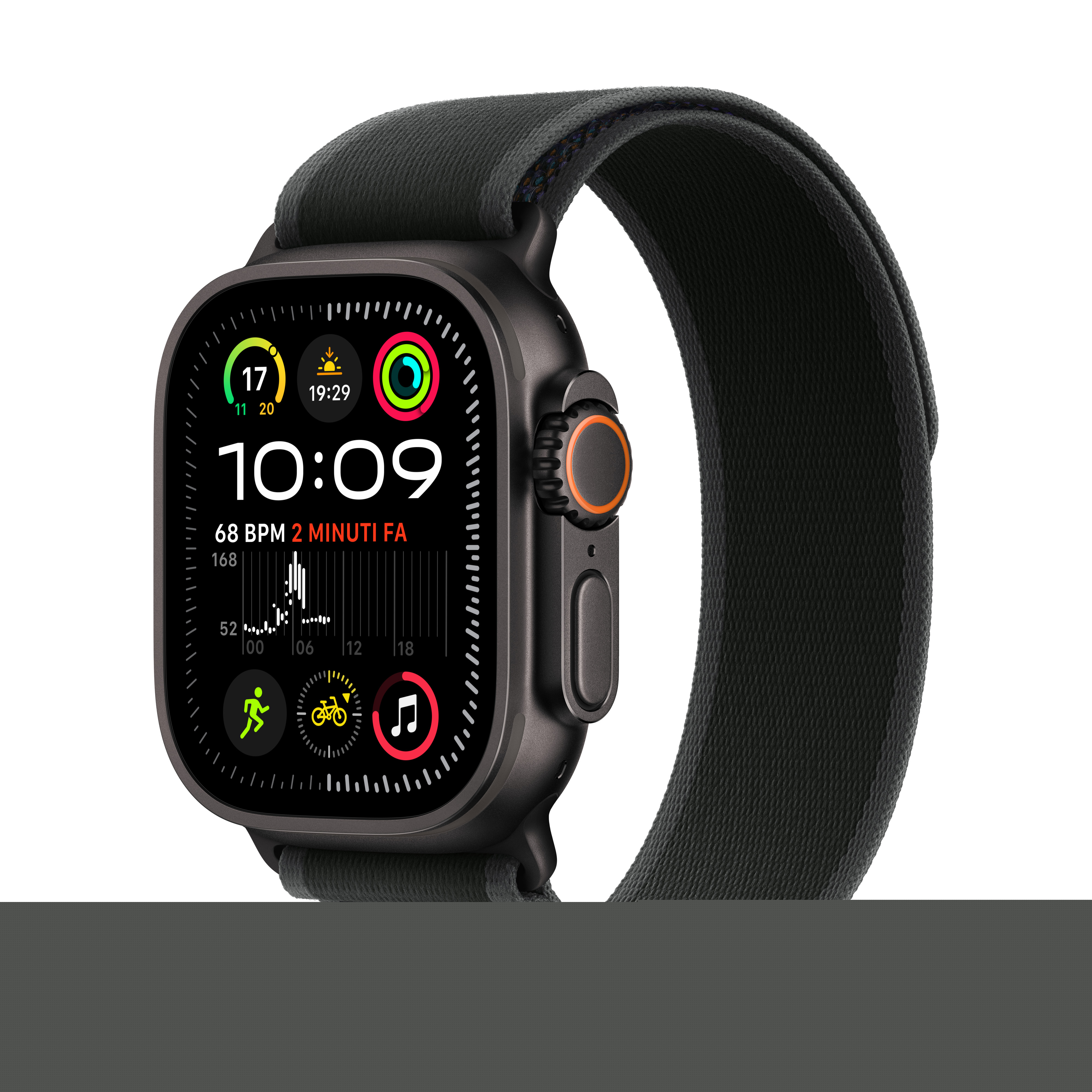 Apple Watch Ultra 2 schwarz mit Trail Loop M/L schwarz | mx4v3fd/a |