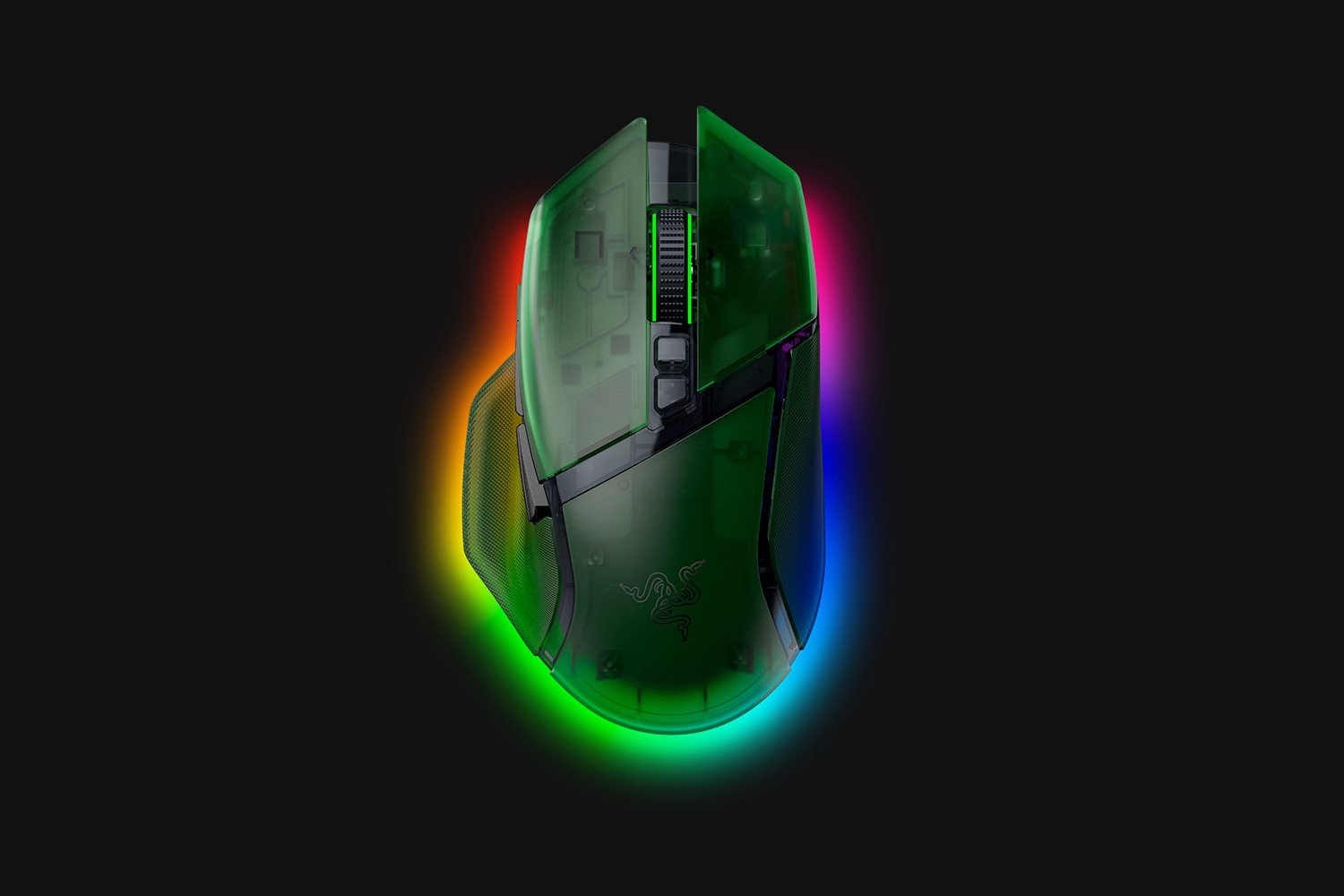 Razer Basilisk V3 Pro 35K Phantom Edition - Voll anpassbare kabellose ergonomische RGB-Gaming-Maus mit 13-Zonen RGB Beleuchtung