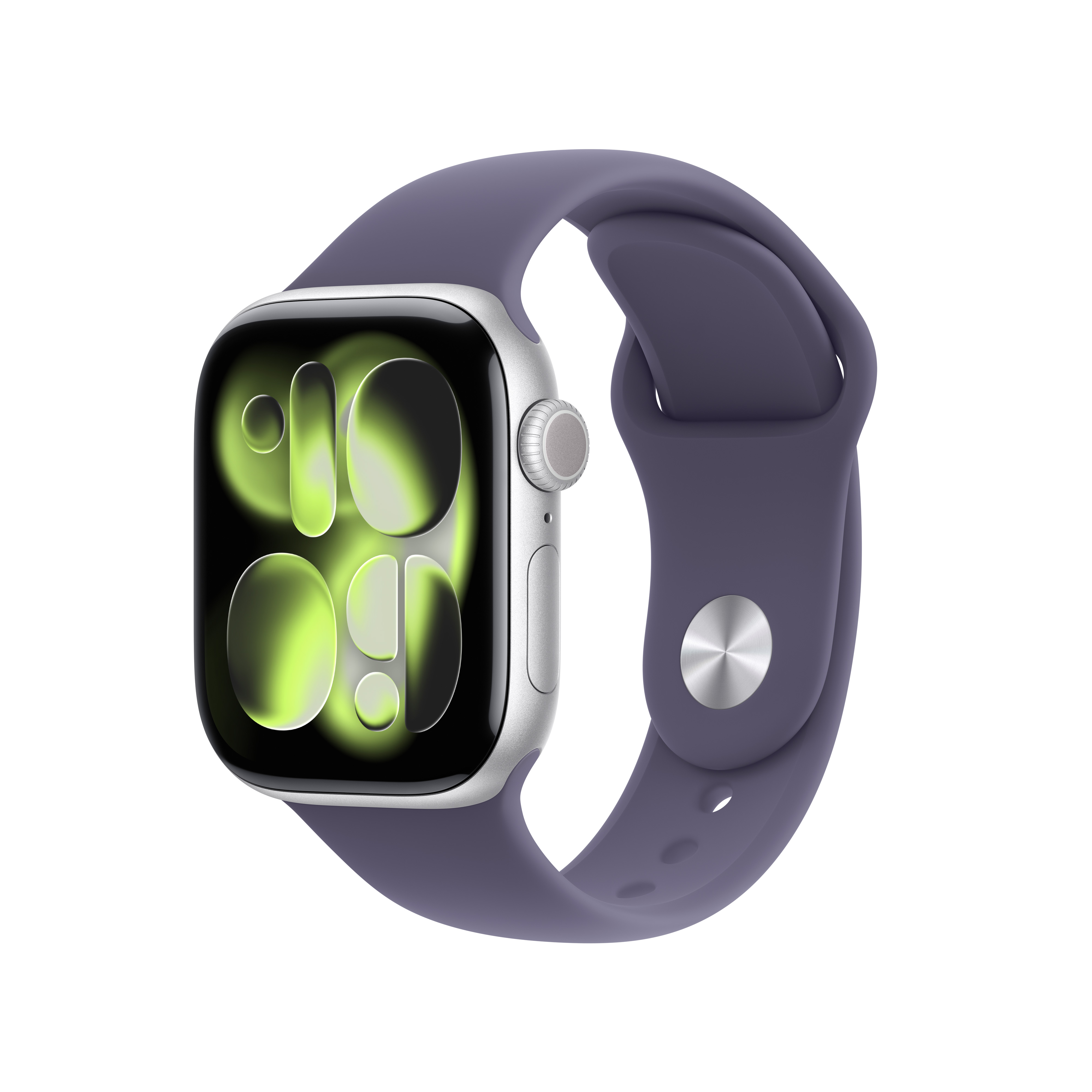 Apple Watch Series 11 (GPS + Cellular) 42mm Aluminium silber mit Sportarmband M/L nebelviolett | mf8j4zr/a |
