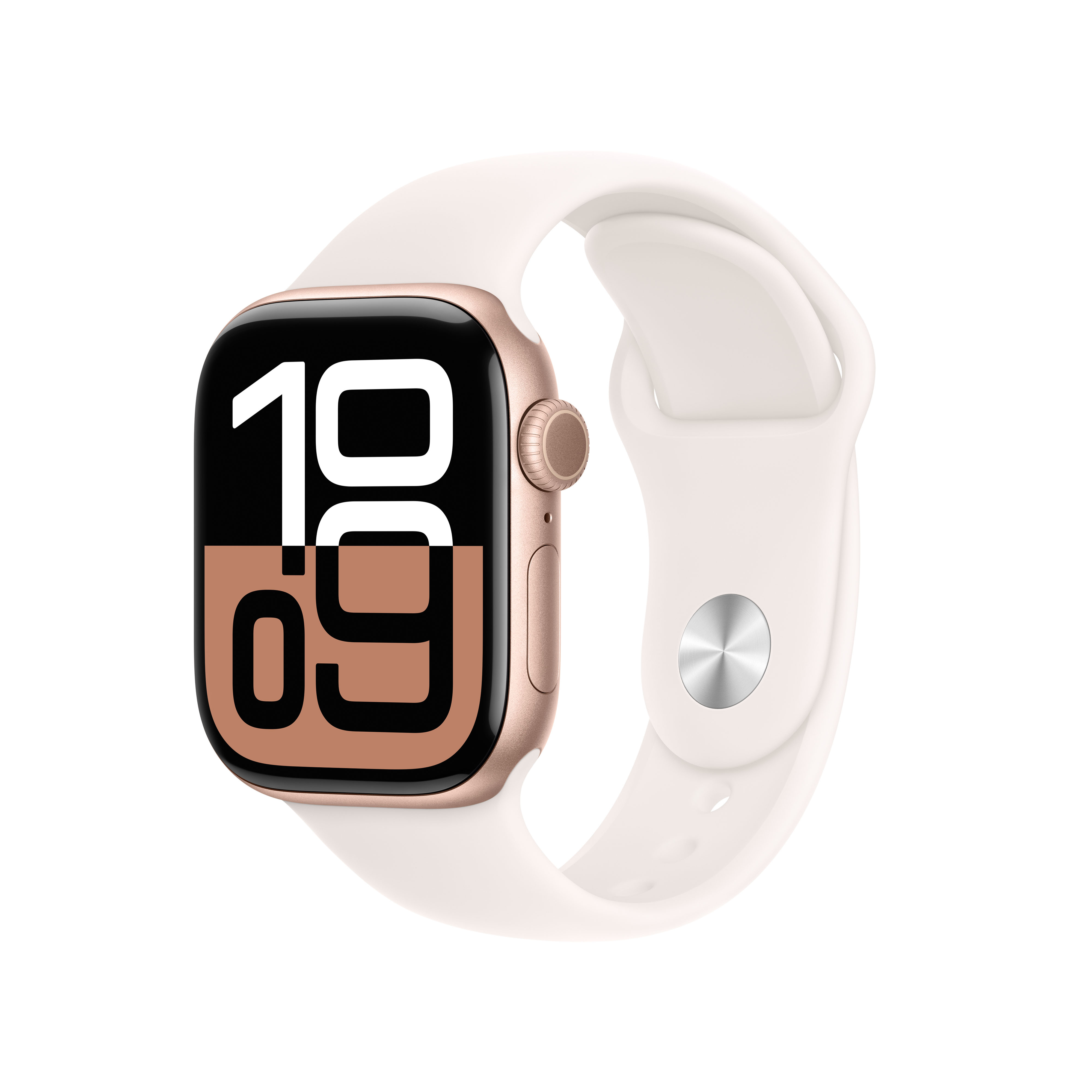 Apple Watch Series 10 (GPS + Cellular) 42mm Aluminium rosegold mit Sportarmband S/M blassrosa | mwx93qf/a |