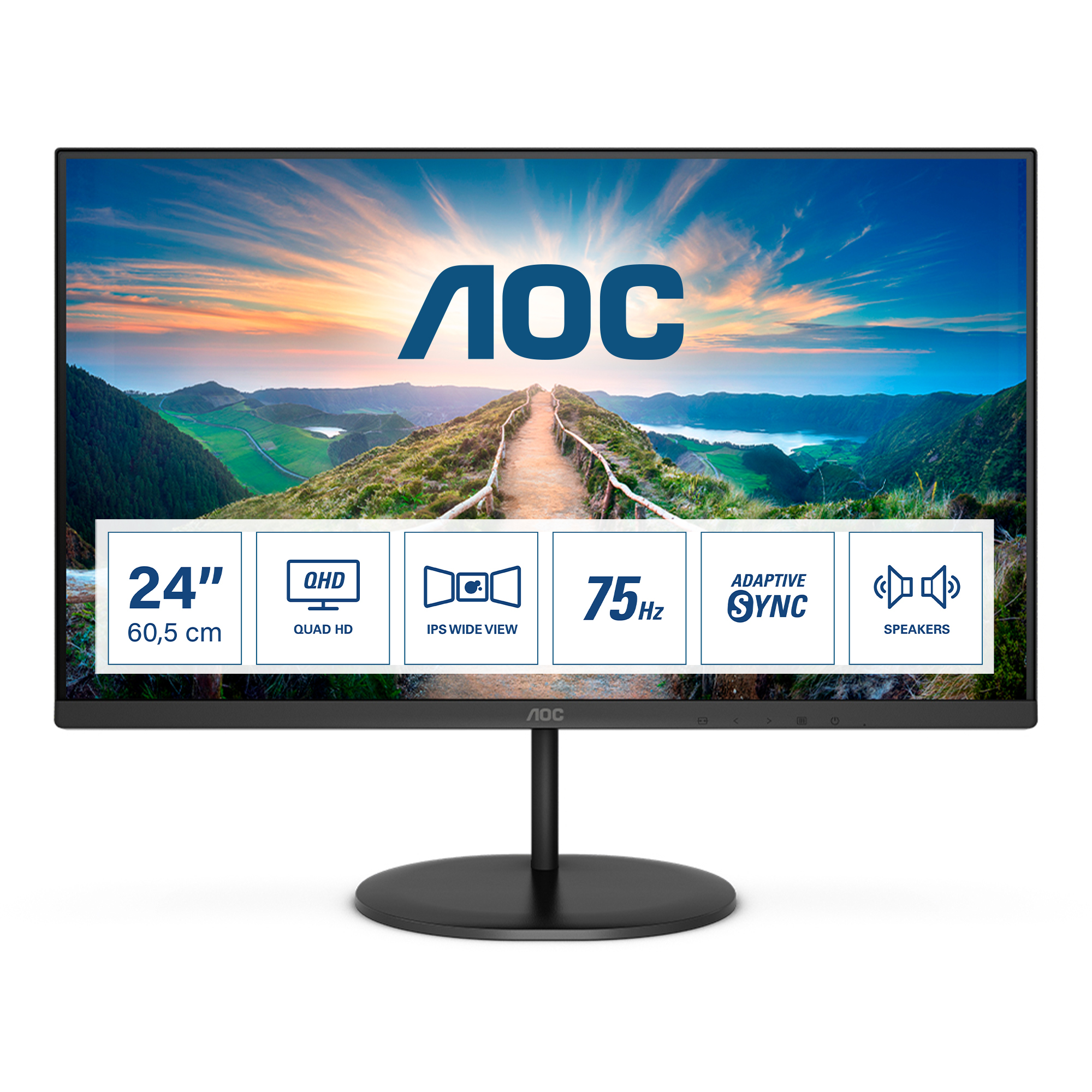 AOC Q24V4EA | q24v4ea | LED-Monitor - 61 cm (24