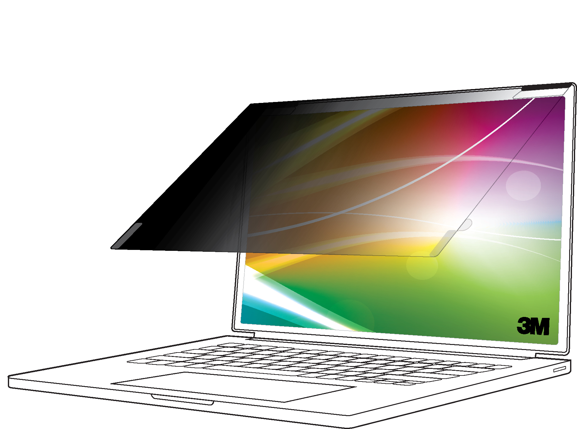 3M Bright Screen Blickschutzfilter für 13.3in Vollbild-Laptop | 7100318558 | 16:10 - BP133W1E