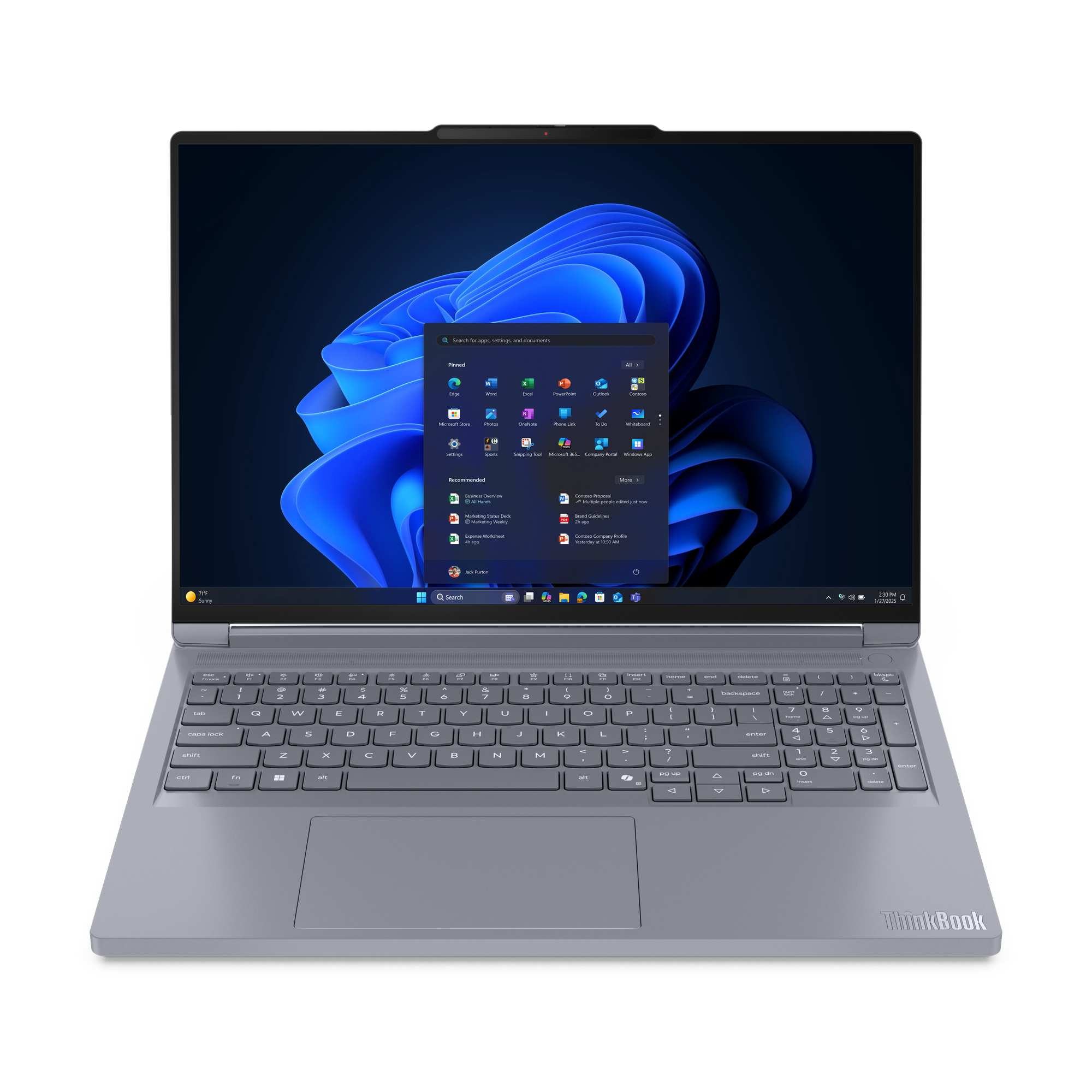 Lenovo ThinkBook 16p G6 ADR AMD Ryzen™ 9 8940HX Laptop 40,6 cm (16") WQXGA 64 GB DDR5-SDRAM 1 TB SSD NVIDIA GeForce RTX 5060 Wi-Fi 7 (802.11be) Windows 11 Pro Grau Deutsch