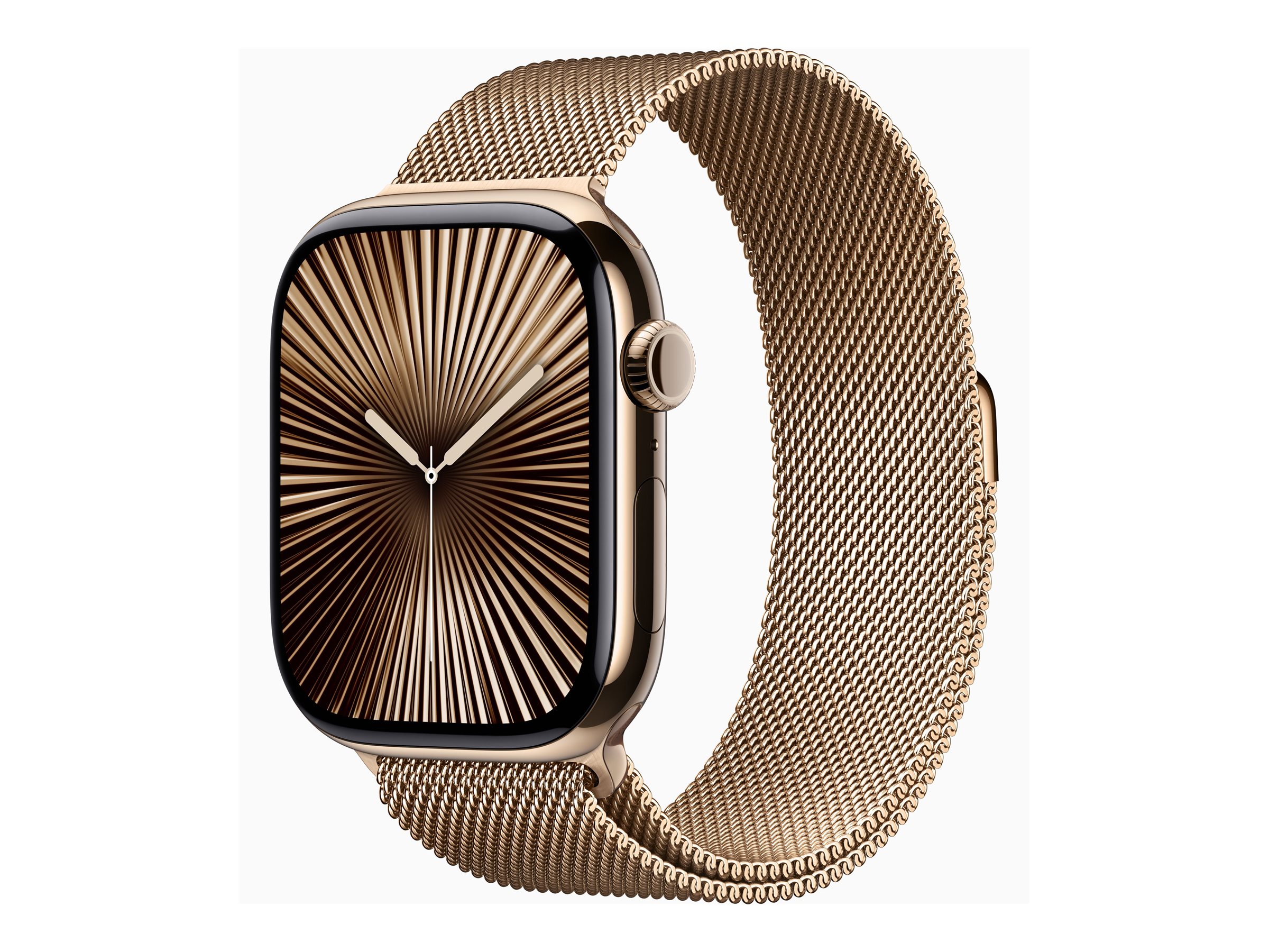 Apple Watch Series 10 (GPS + Cellular) 46mm Titan gold mit Milanaise-Armband S/M gold | mc7t4qf/a |