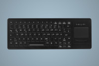 Image of Cherry Hygiene Backlit Compact Touchpad Keyboard Fully Sealed Watertight USB Black