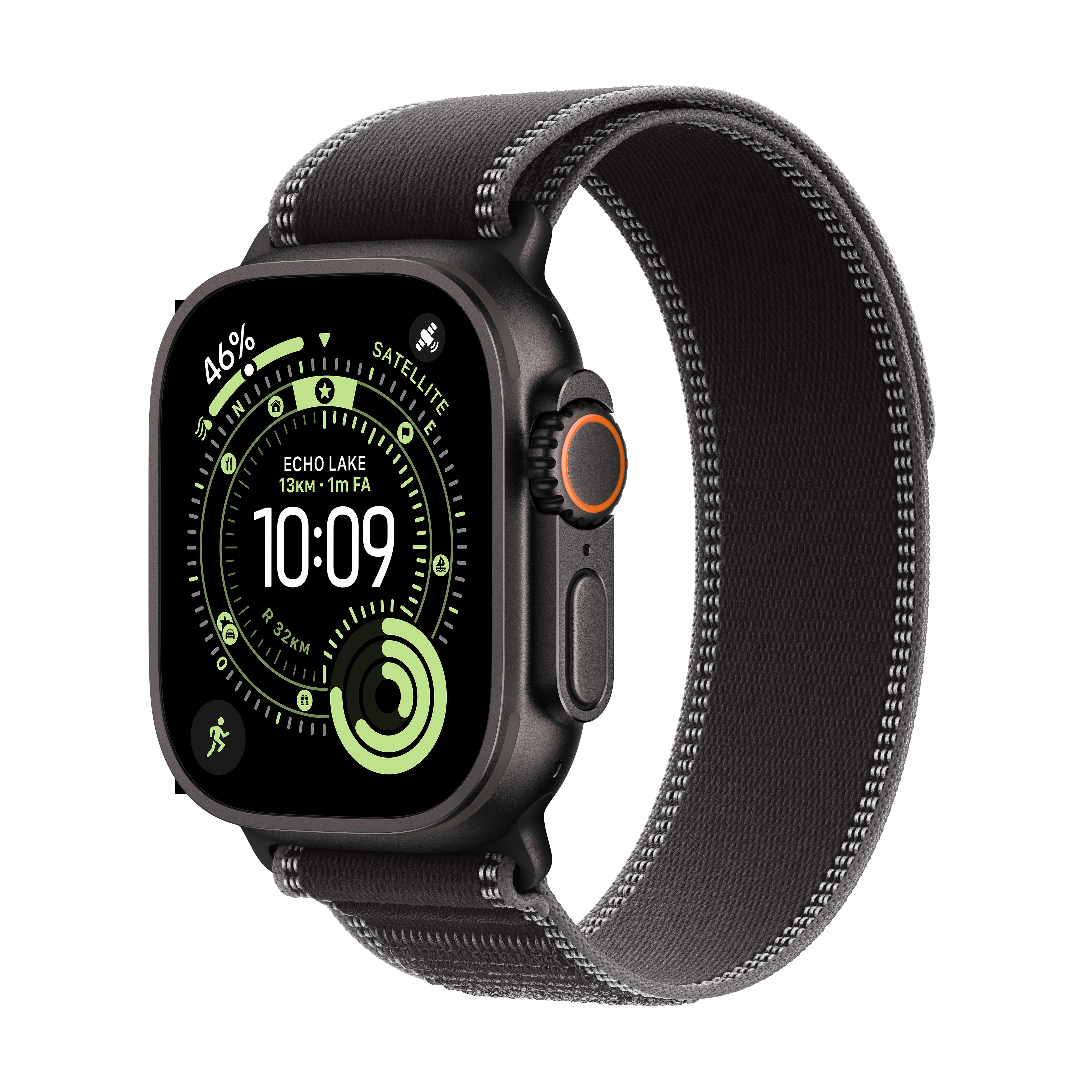Apple Watch Ultra 3 schwarz mit Trail Loop S/M schwarz/kohlegrau | mf1d4qf/a |