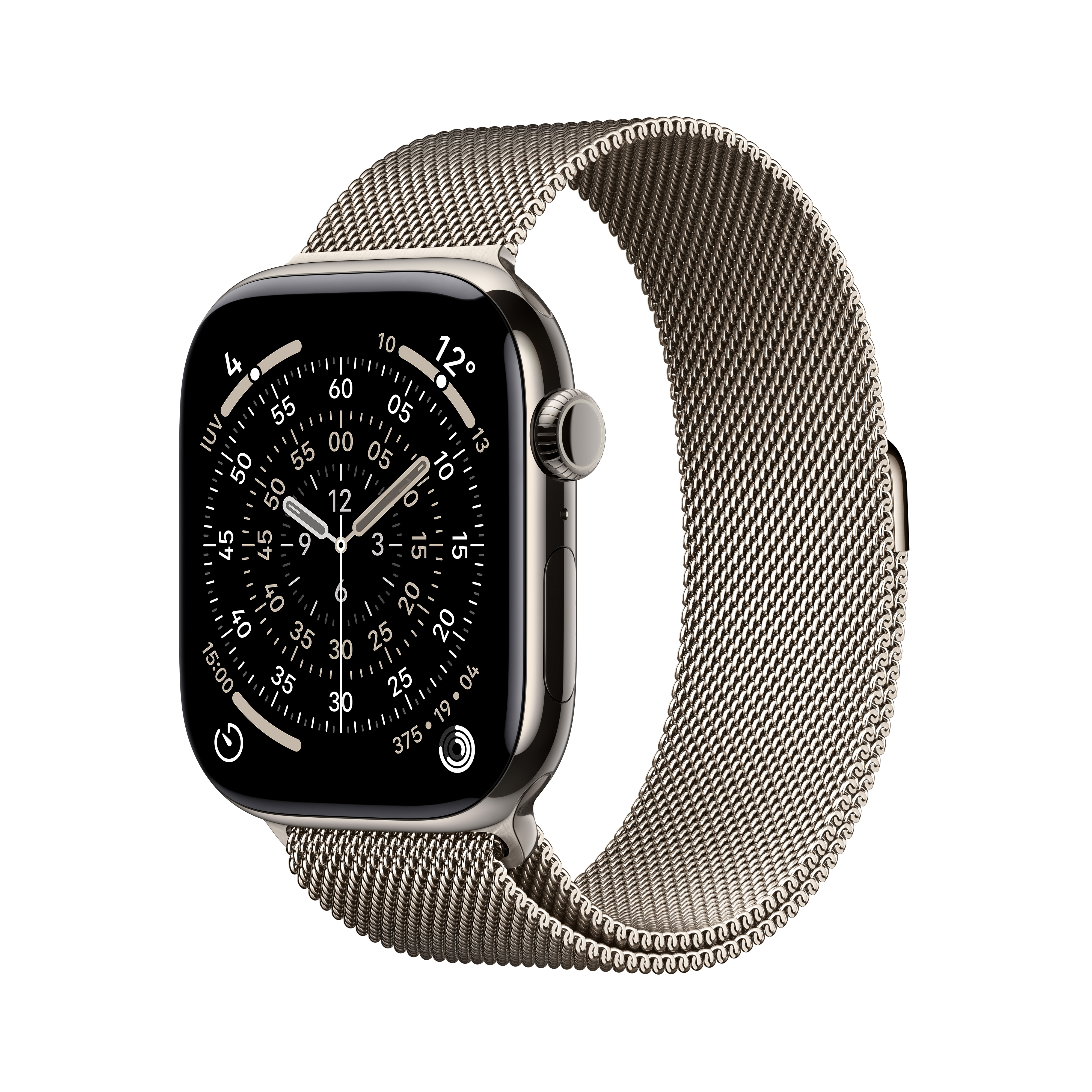 Apple Watch Series 11 (GPS + Cellular) 46mm Titan natur mit Milanaise-Armband S/M natur | mfcy4zr/a |